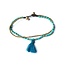 Turquoise tassel enkelbandje Turquoise tassel enkelbandje