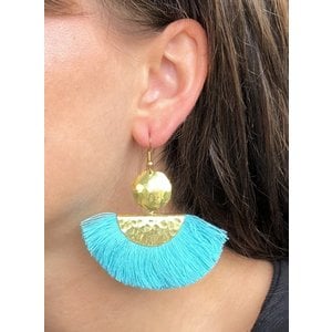 Tassel BOHO oorbellen blue