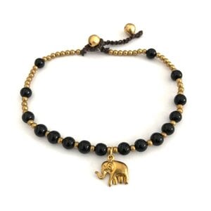 Enkelbandje zwart olifant