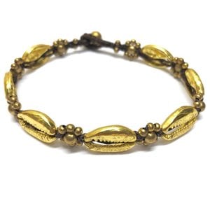 Enkelbandje cowrie gold