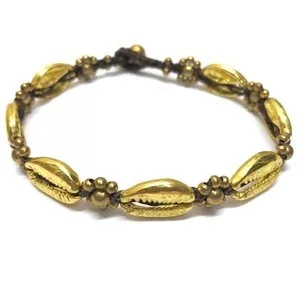 Enkelbandje schelpjes Golden Cowrie