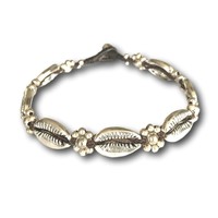 Enkelbandje cowrie silver