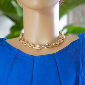 Schelpjes Choker goud