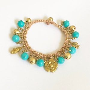 Bohemien armbandje turquoise