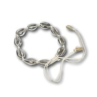 Enkelbandje schelpjes zilver