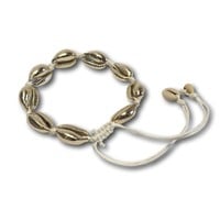 Enkelbandje schelpjes goud