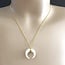 Goldplated ketting Crescent bone moon Goldplated ketting Crescent bone moon