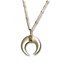 Goldplated ketting Crescent moon bone Goldplated ketting Crescent moon bone