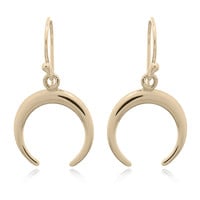 Gold plated oorbellen Crescent moon