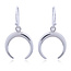 Zilveren oorbellen Crescent moon