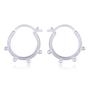 Zilveren hoop oorbellen Celia