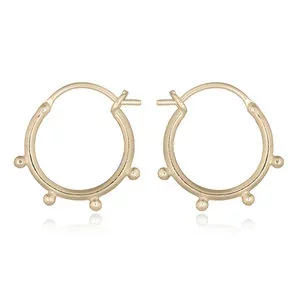 Goldplated hoop oorbellen Celia
