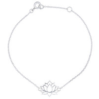 Zilveren armband Lotus