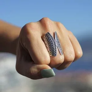 Zilveren BOHO ring Lima