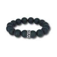 Kralen armband Matte Black Onyx