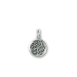 Zilveren hanger Flower of life