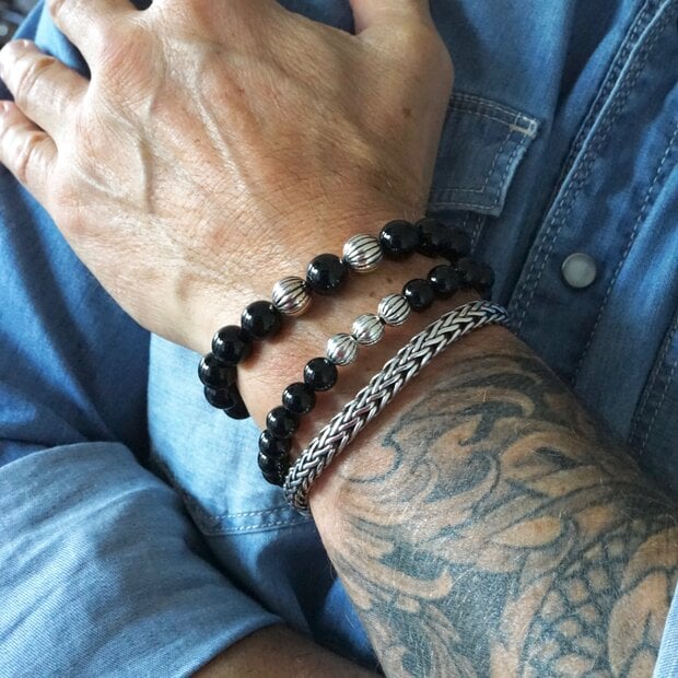 Onyx kralen armband Joe Onyx kralen armband Joe