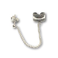 Zilveren Ear cuff Chain Bali style
