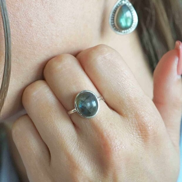 Labradoriet ring Lily Labradoriet ring Lily