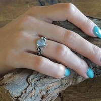 Zilveren ring Maansteen Roxanne