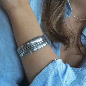 Zilveren armband Feather