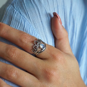 Zilveren ring Chloë Maansteen
