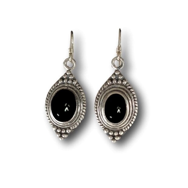Black Onyx oorbellen Kapoe