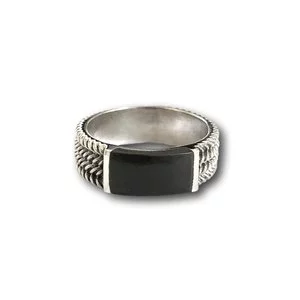 Zilveren ring Black