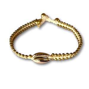 Enkelbandje schelpje goudkleur