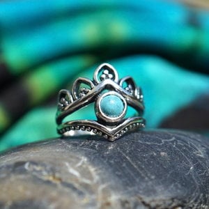 Zilveren ring Turquoise Chiara