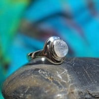 Zilveren ring maansteen Manou