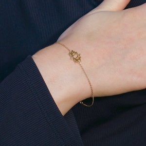 Goldplated armband Lotus