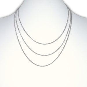 Curb ketting zilver