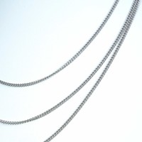 Curb ketting zilver
