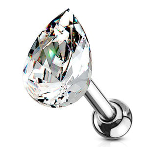 Piercing shiny teardrop druppelvorm