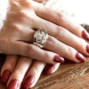 Zilveren ring Gwyneth