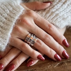 Zilveren Boho ring Margaretha