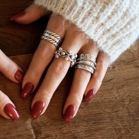 Zilveren ring Gaia – Boho statement ring