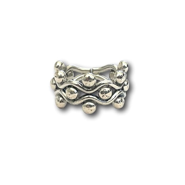 Zilveren ring Gaia – Boho statement ring