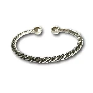 Zilveren twisted bangle armband