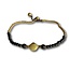 Enkelbandje black agate schelp Enkelbandje black agate schelp