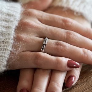 Zilveren ring Hayley