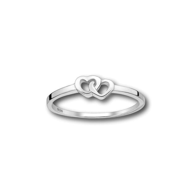 Zilveren ring double love