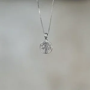 Zilveren Tree of Life hanger rond Zilveren Tree of Life hanger rond