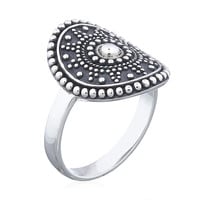 Zilveren mandala ring