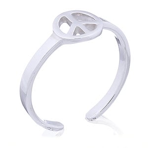 Teenring / vingertop ring Peace