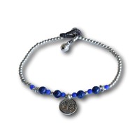 Enkelbandje Tree of life blauw