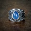 Blauwe Chalcedoon ring Divya