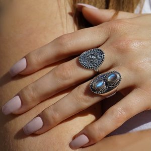 Labradoriet ring Double Labradoriet ring Double