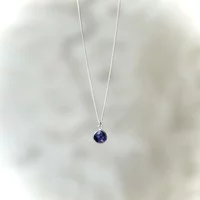 Blauwe Saffier ketting druppel